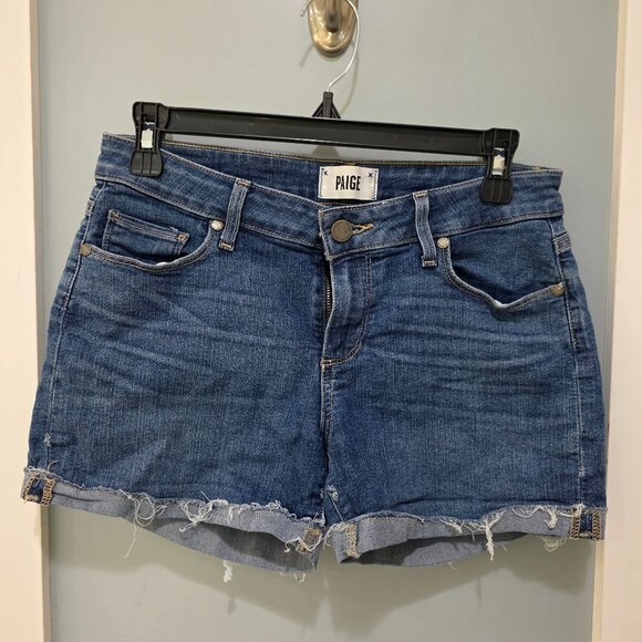 PAIGE Pants - Paige Denim Cutoff Jean Shorts – Size 25, Blue, Distressed Raw Hem